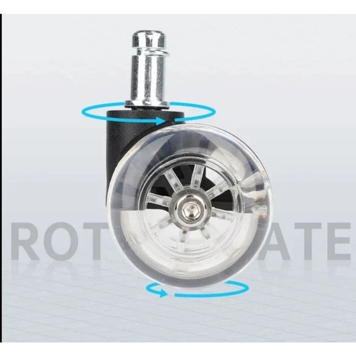 5 Piece 2 Office Chair Caster Wheels Swivel Soft Safe Pu