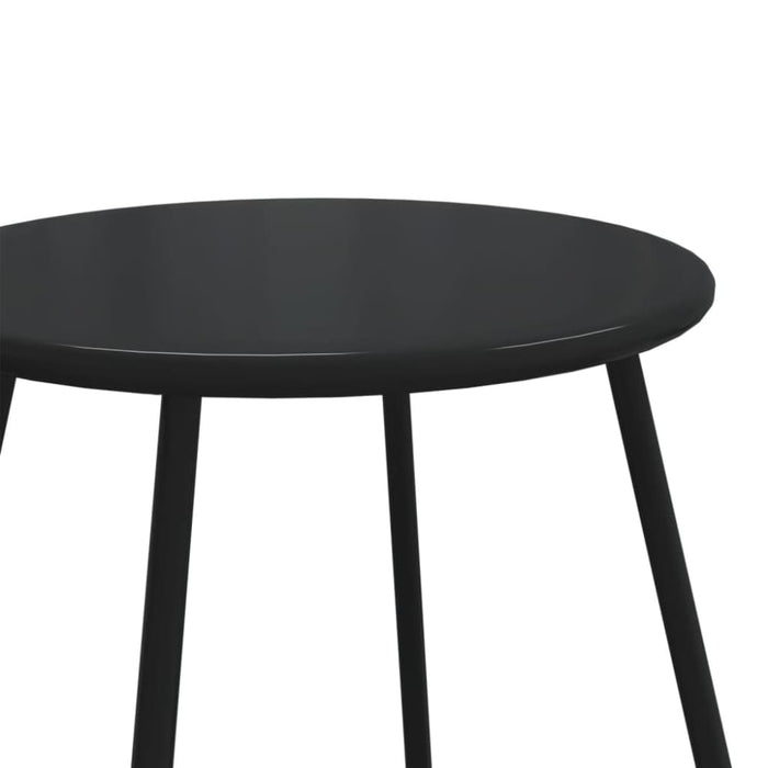 5 Piece Balcony Furniture Set With Cushions Black Steel