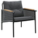 5 Piece Balcony Furniture Set With Cushions Black Steel