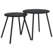5 Piece Balcony Furniture Set With Cushions Black Steel