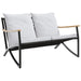 5 Piece Balcony Furniture Set With Cushions Black Steel