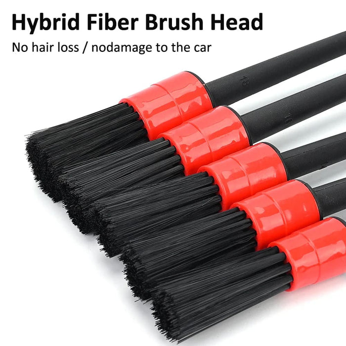 5 Piece Car Detailing Brush Set for Cleaning Dashboard Air
