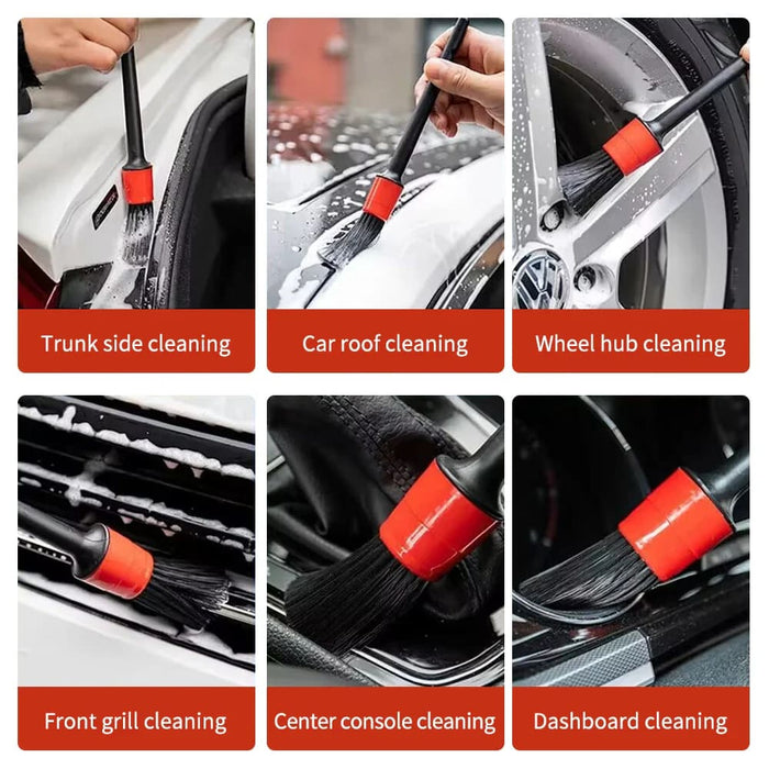5 Piece Car Detailing Brush Set for Cleaning Dashboard Air