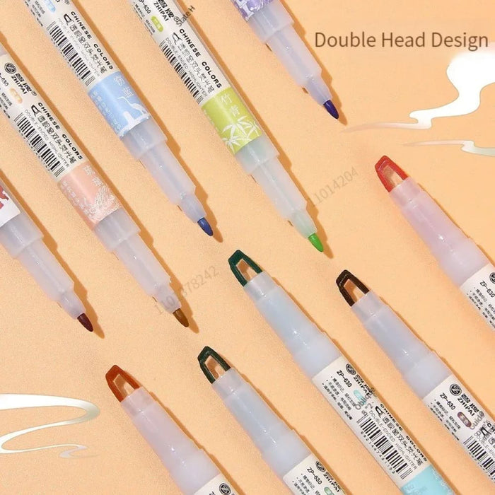 5 Piece Double Tip Highlighters Kawaii Manga Markers Pastel