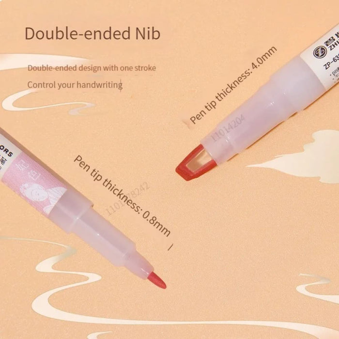 5 Piece Double Tip Highlighters Kawaii Manga Markers Pastel