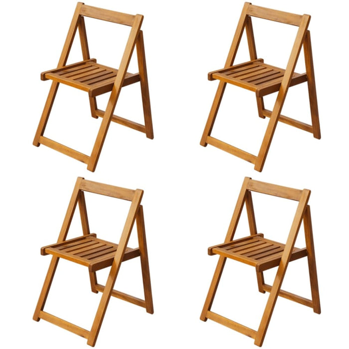 5 Piece Folding Outdoor Dining Set Solid Acacia Wood Appka