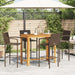 5 Piece Garden Bar Set Brown Solid Wood Acacia and Poly