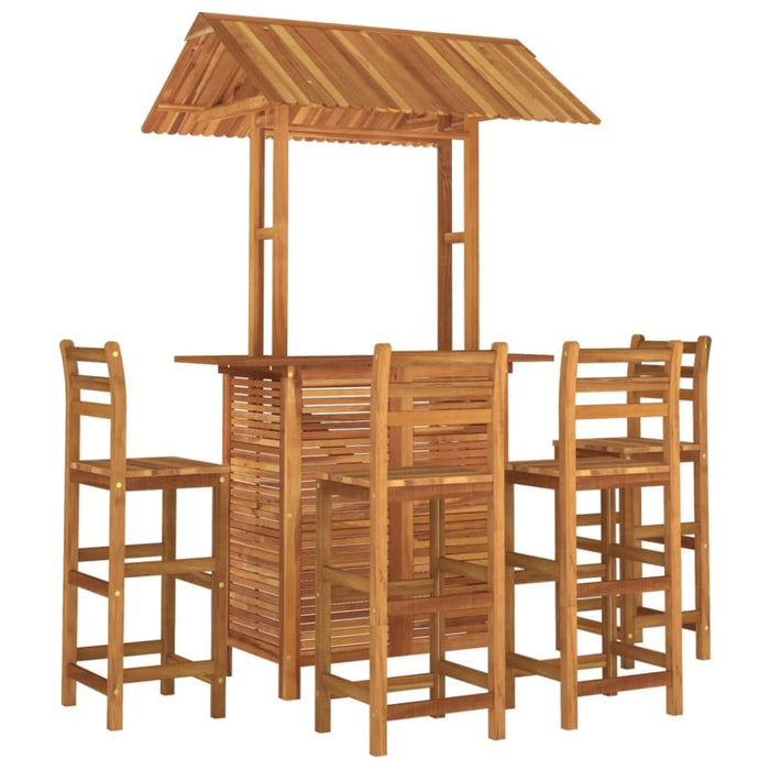 5 Piece Garden Bar Set Solid Wood Acacia Toolbbp