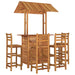 5 Piece Garden Bar Set Solid Wood Acacia Toolbbp