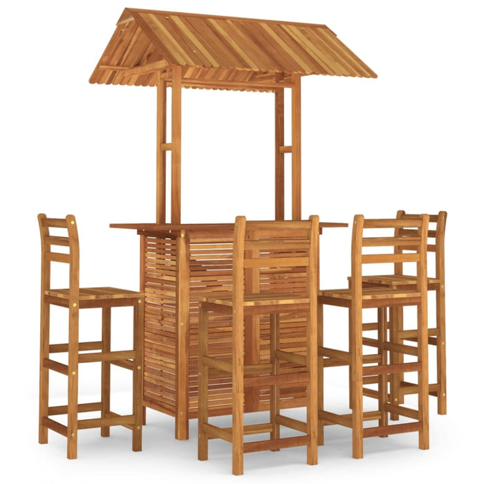 5 Piece Garden Bar Set Solid Wood Acacia Toolbbp