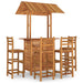 5 Piece Garden Bar Set Solid Wood Acacia Toolbbp