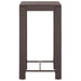 5 Piece Garden Bar Set with Cushions Poly Rattan Brown