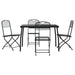 5 Piece Garden Dining Set Anthracite Metal Mesh Txoonox
