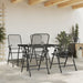 5 Piece Garden Dining Set Anthracite Metal Mesh Txoonxb