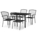 5 Piece Garden Dining Set Anthracite Steel Tonikib