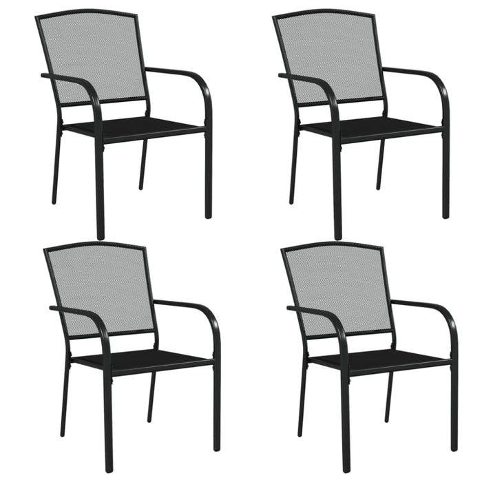 5 Piece Garden Dining Set Anthracite Steel Tonikix