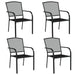5 Piece Garden Dining Set Anthracite Steel Tonikix