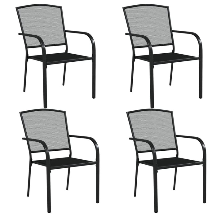 5 Piece Garden Dining Set Anthracite Steel Tonikln