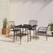 5 Piece Garden Dining Set Anthracite Steel Tonikln