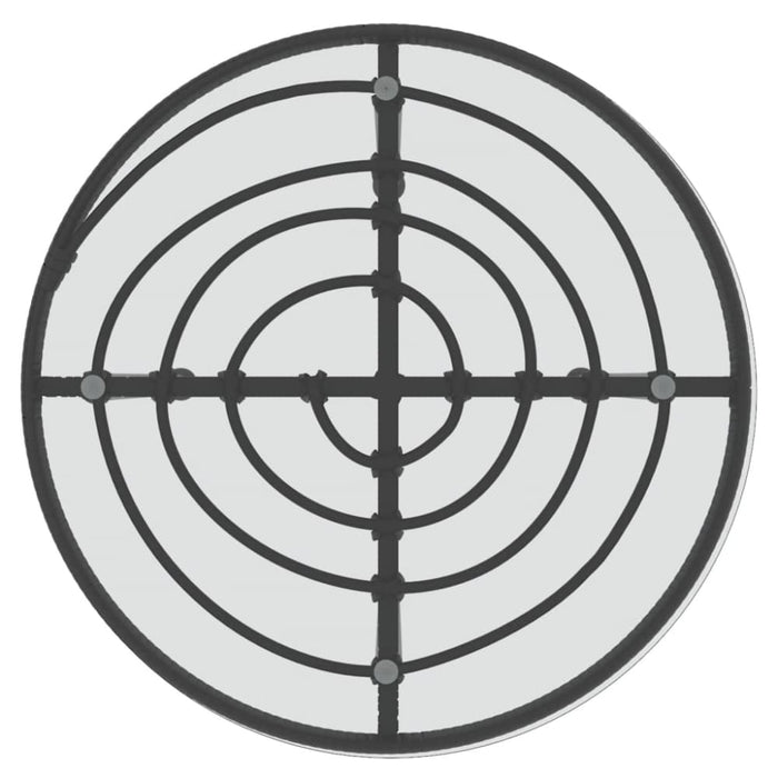 5 Piece Garden Dining Set Black Poly Rattan Topinab