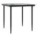 5 Piece Garden Dining Set Black Steel and Textilene Txbbibt