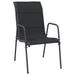 5 Piece Garden Dining Set Black Steel and Textilene Txbbioa