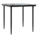 5 Piece Garden Dining Set Black Steel and Textilene Txbbiok