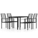 5 Piece Garden Dining Set Black Tbkkokk