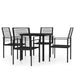 5 Piece Garden Dining Set Black Tbkkokn