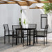 5 Piece Garden Dining Set Black Tbkkokn