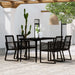 5 Piece Garden Dining Set Black Tbkkopi