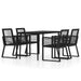 5 Piece Garden Dining Set Black Tbkkopi