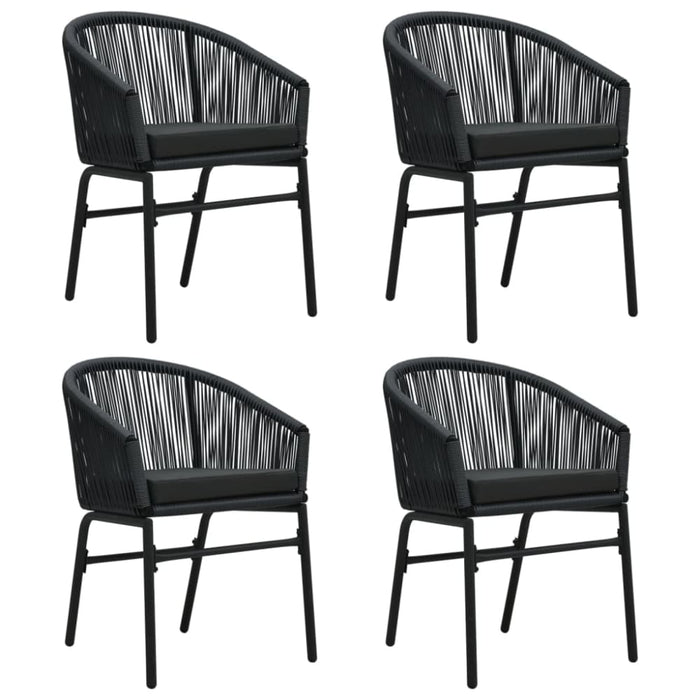 5 Piece Garden Dining Set Black Tbkkxao