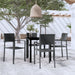 5 Piece Garden Dining Set Black Tbkkxla