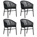 5 Piece Garden Dining Set Black Tbkkxxx