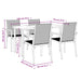 5 Piece Garden Dining Set Black Textilene And Steel Tonibat