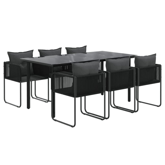 5 Piece Garden Dining Set Black Toplakl