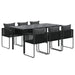 5 Piece Garden Dining Set Black Toplakl