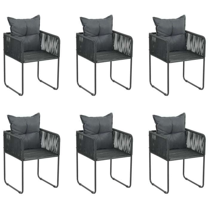 5 Piece Garden Dining Set Black Toplakl