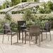 5 Piece Garden Dining Set With Cushions Black And Grey Poly
