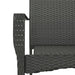 5 Piece Garden Dining Set With Cushions Black Poly Rattan