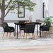 5 Piece Garden Dining Set With Cushions Black Tbkkpok