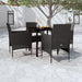 5 Piece Garden Dining Set with Cushions Black Tbkkxnx