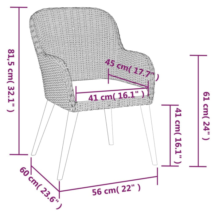 5 Piece Garden Dining Set With Cushions Black Toplixl