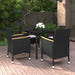 5 Piece Garden Dining Set with Cushions Poly Rattan