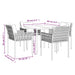 5 Piece Garden Dining Set With Cushions Poly Rattan