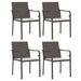 5 Piece Garden Dining Set with Cushions Poly Rattan