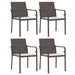 5 Piece Garden Dining Set with Cushions Poly Rattan