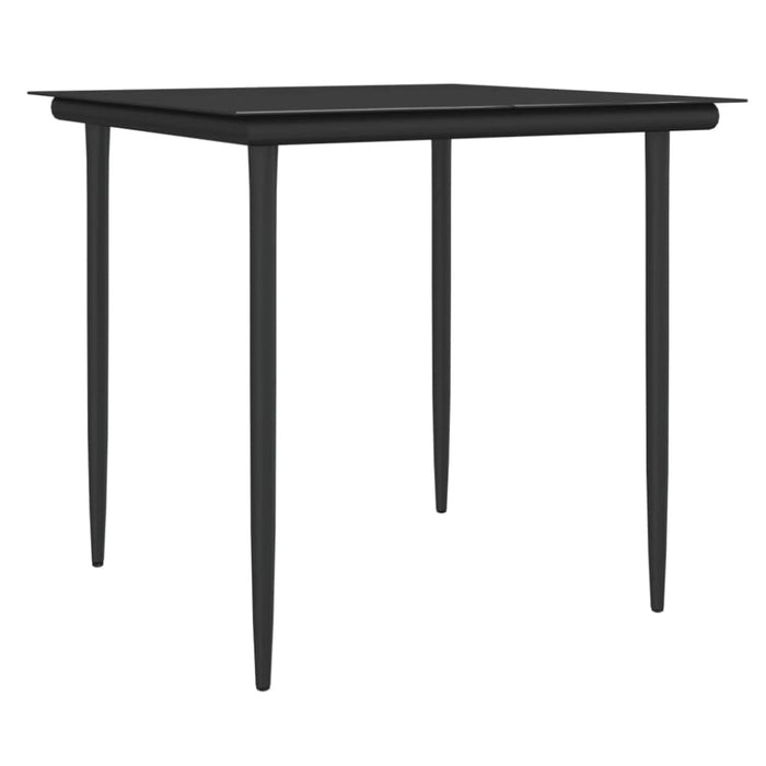 5 Piece Garden Dining Set with Cushions Poly Rattan