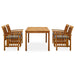 5 Piece Garden Dining Set with Cushions Solid Acacia Wood
